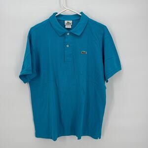 Lacoste Men’s Polo Shirt – Teal Blue, Size 5 (Large)